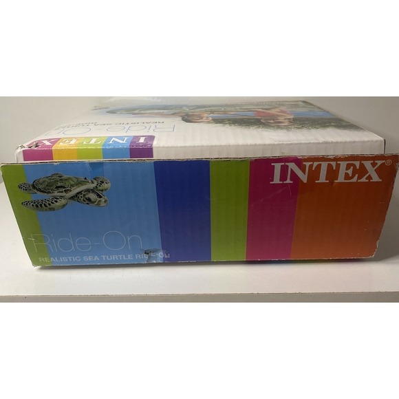 Intex Realistic Sea Turtle Inflatable Ride-On Float‎ with Handles | (Open Box) - Picture 7 of 9
